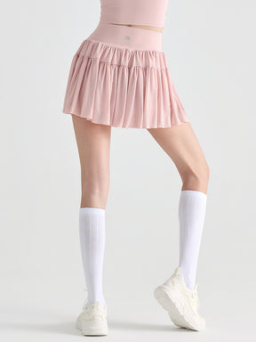 ハイウエスト プリーツ テニススカート インナー付き ポケット付き