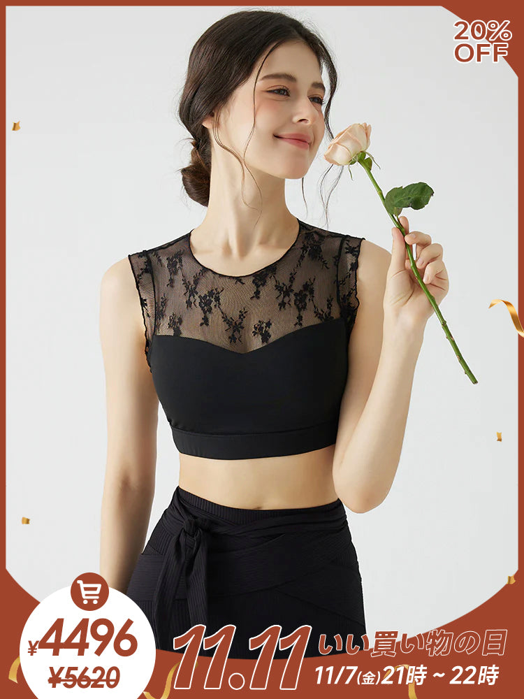 レース切り替え タンクトップ ノースリーブ