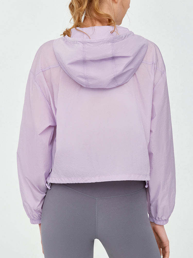 軽くて薄い UVカットパーカー  UPF50+紫外線対策