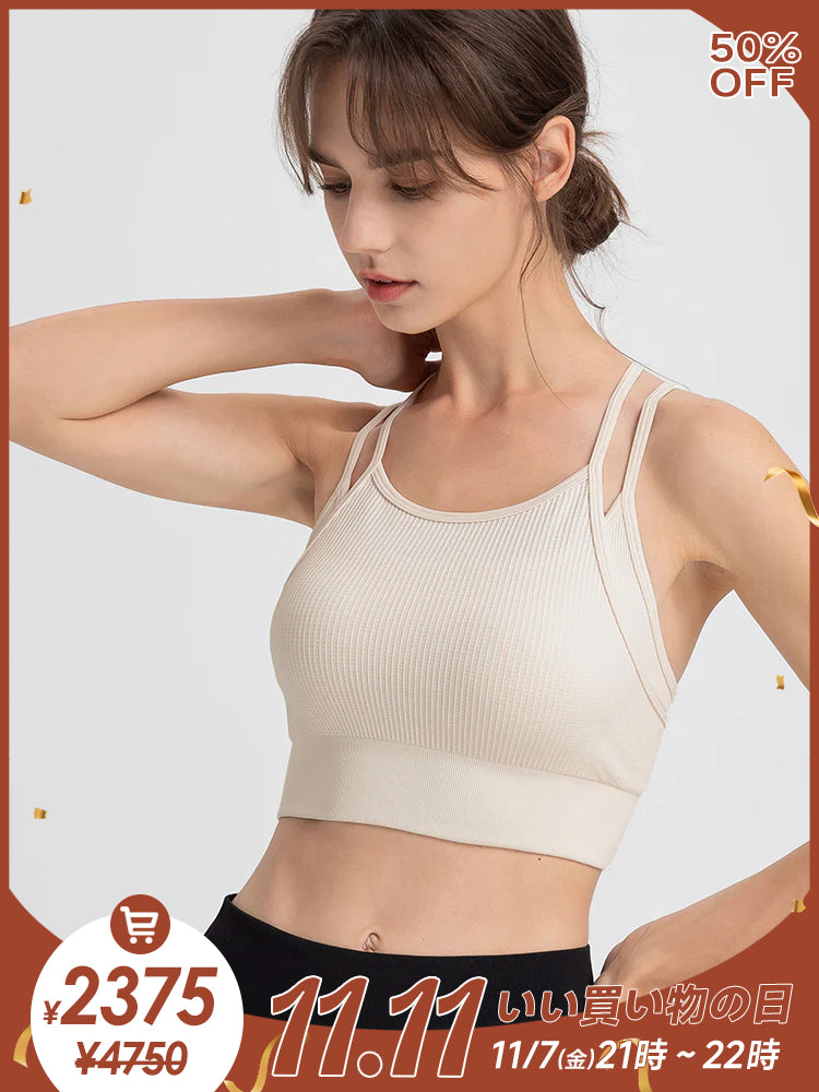 フェイクレイヤード 美背 ブラトップ