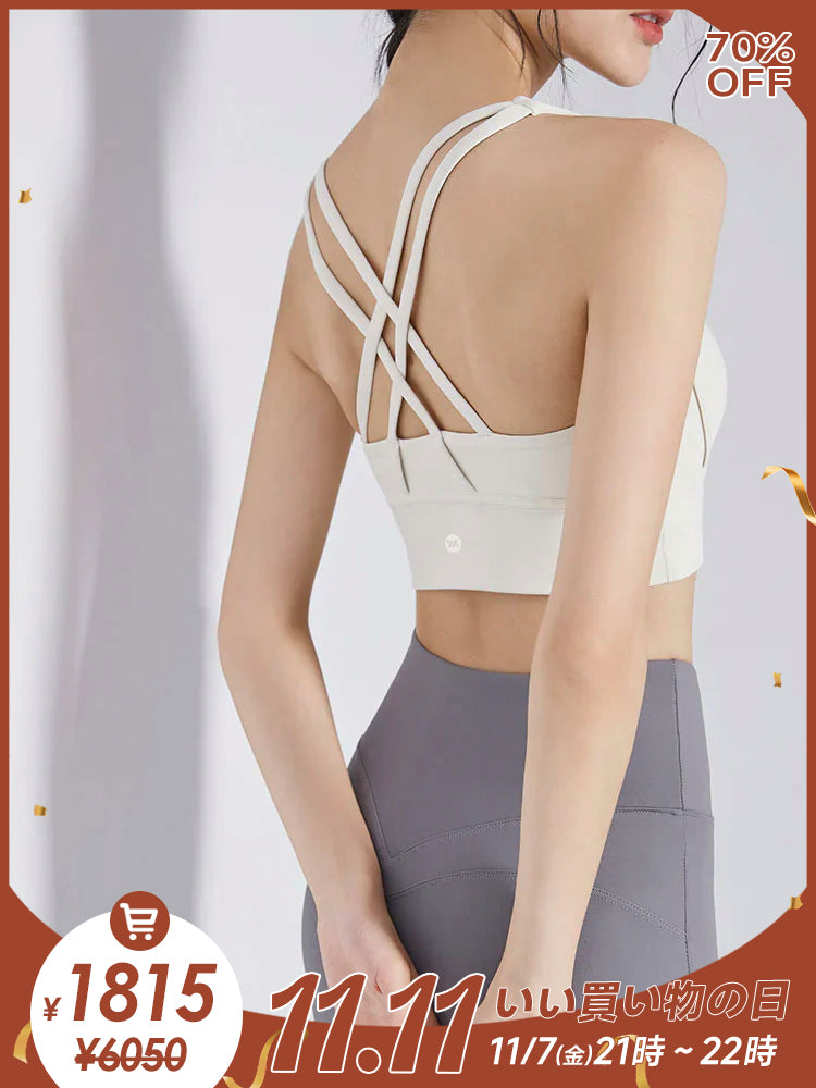 スポーツブラ バックダブルクロス 背中見せ