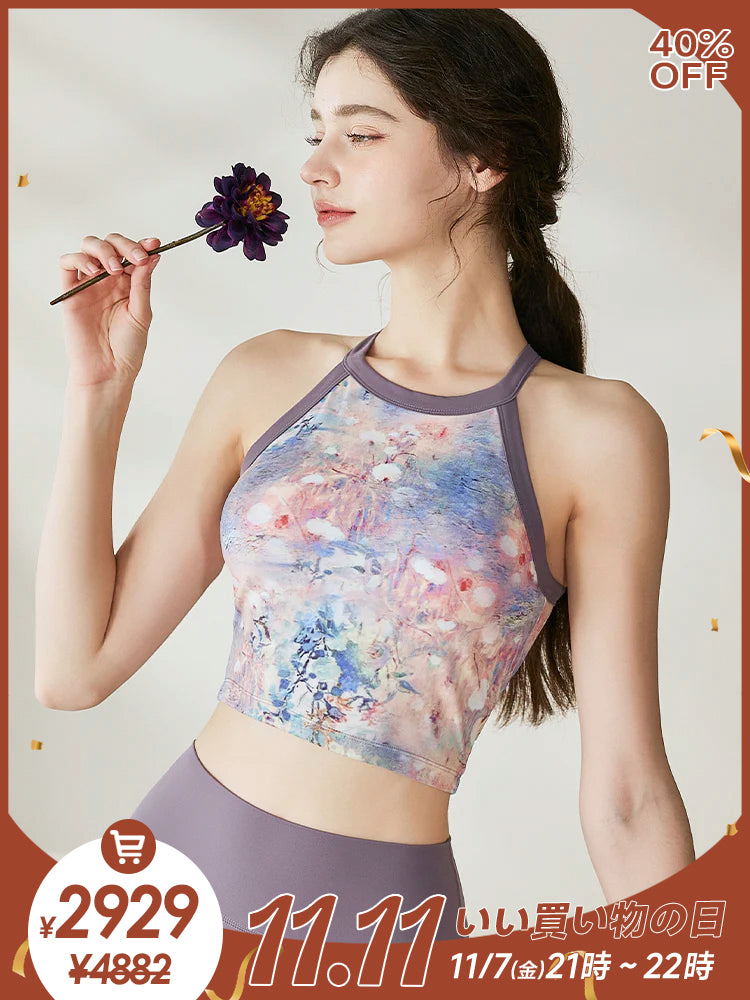 タイダイ柄 ホルターネックブラトップ