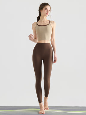 Yomoment LYCRA®素材 ハイウエストレギンス 高伸縮 快適フィット ヒップアップ 美脚