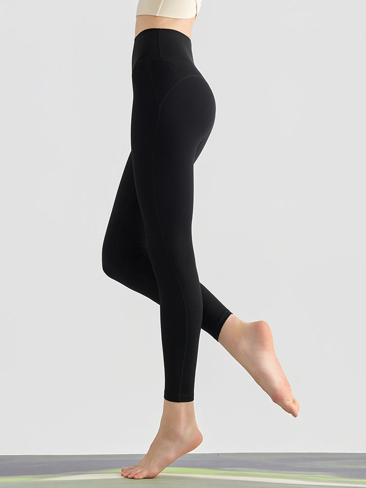 Yomoment LYCRA®素材 ハイウエストレギンス 高伸縮 快適フィット ヒップアップ 美脚