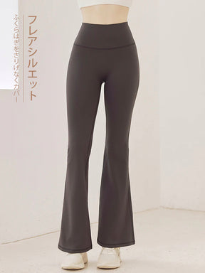 裏起毛 美尻 フレアレギンス 秋冬ヨガパンツ