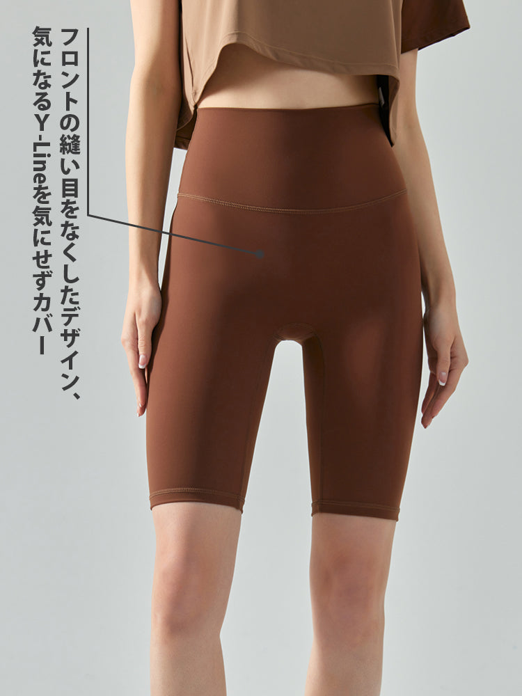 Yomoment接触冷感 5分丈レギンス レディース バイカーショーツ フリーサイズ ストレッチ