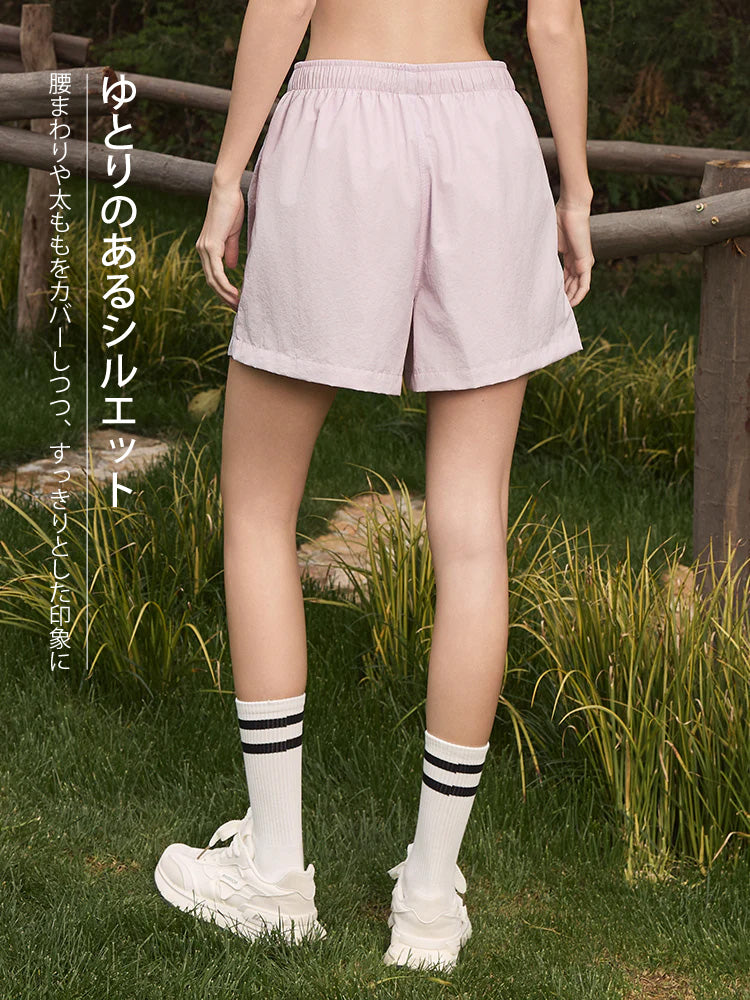 UVカット 薄手 ゆったり ショートパンツ ポケット付き レディース ヨガウェア