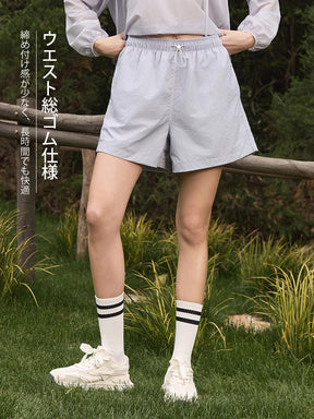 UVカット 薄手 ゆったり ショートパンツ ポケット付き レディース ヨガウェア