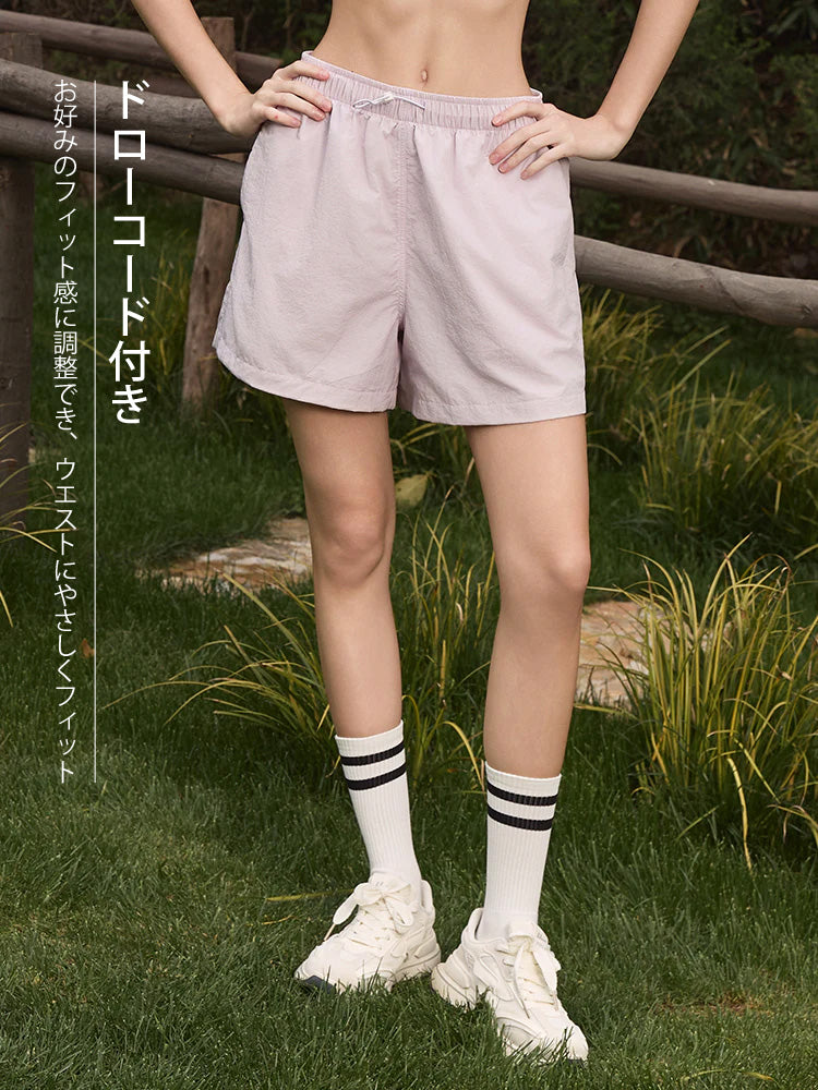 UVカット 薄手 ゆったり ショートパンツ ポケット付き レディース ヨガウェア