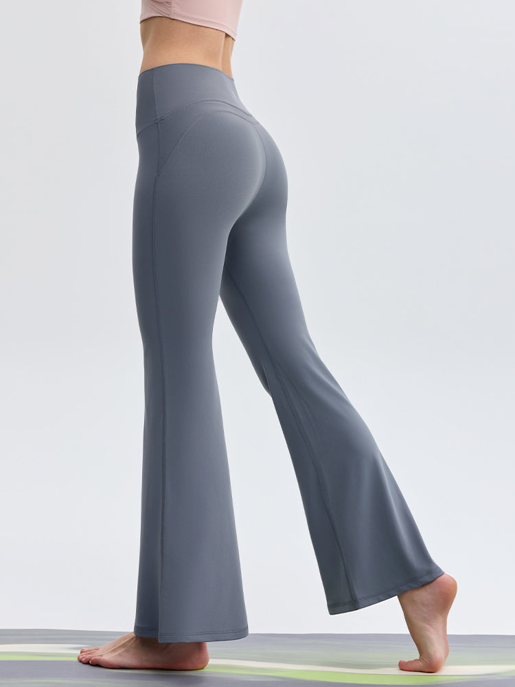 美尻 ハイウエスト フレアレギンス ヨガパンツ