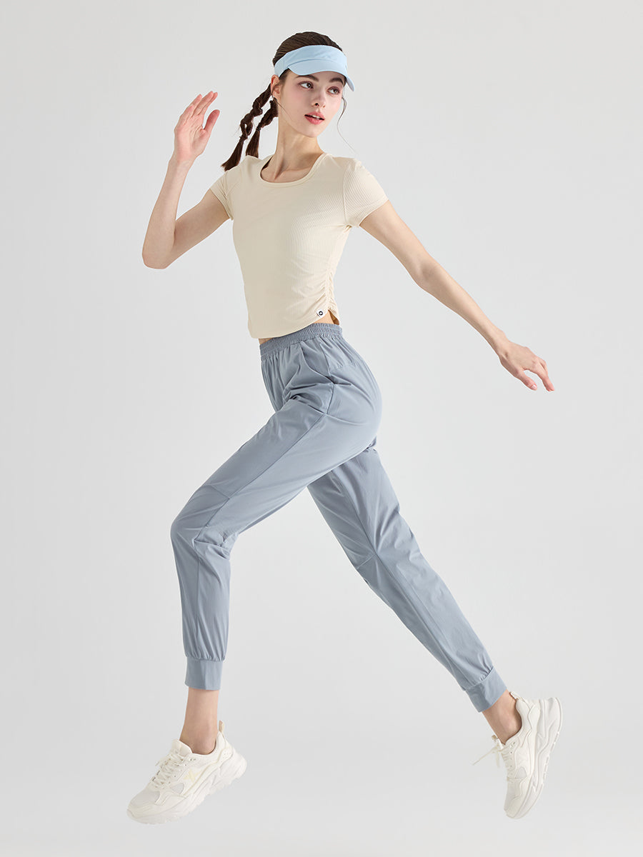 軽量 ストレッチ ランニング ジョガーパンツ