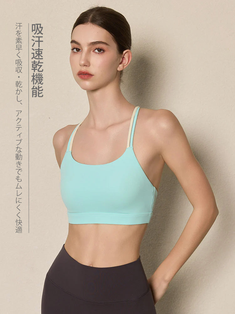 美背デザインのヨガブラトップ
