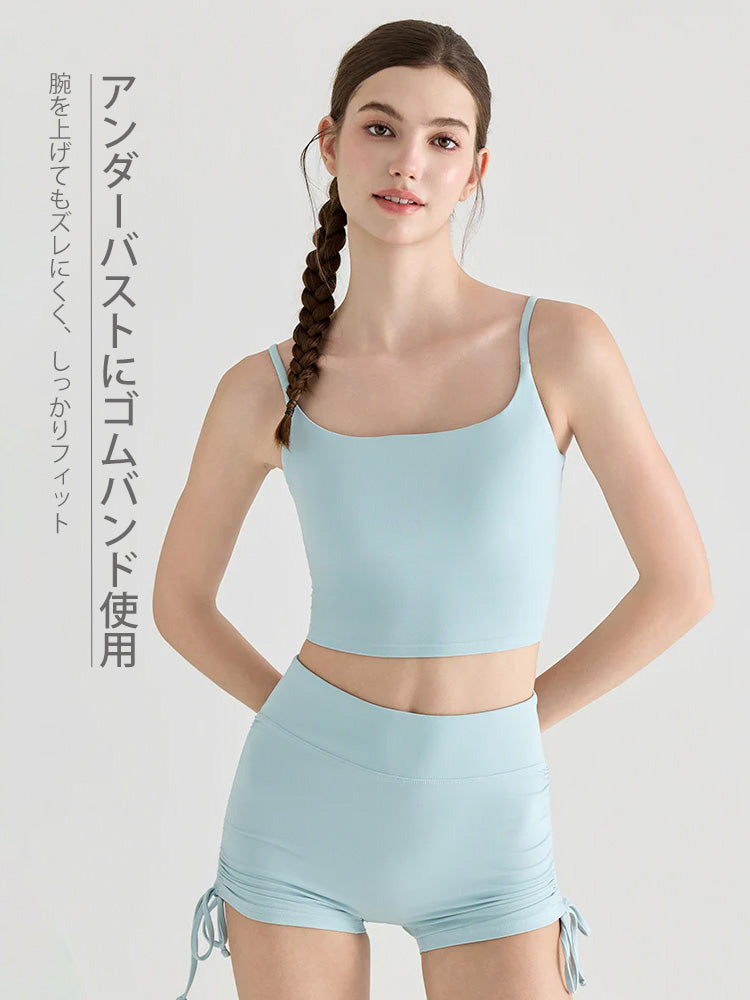 美背デザインのヨガブラトップ レディース フィットネスウェア