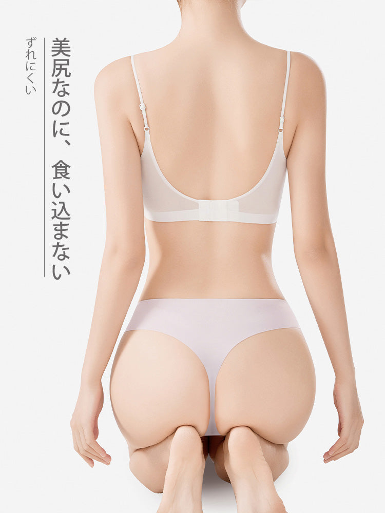 7A抗菌 速乾 Tバック シームレスショーツ クロッチパッド付き ヨガ用 レディース
