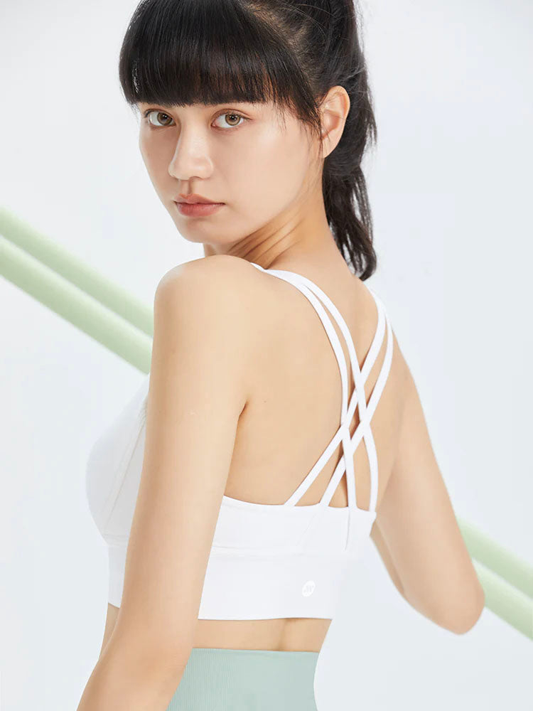 レディース バックダブルクロススポーツブラ 美背デザイン