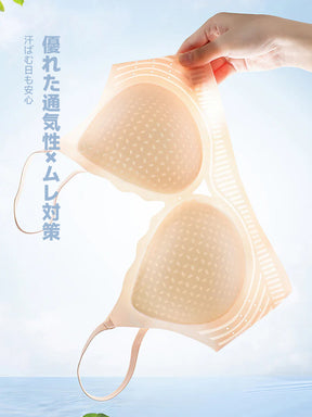 冷感 超薄 ノンワイヤー ブラジャー
