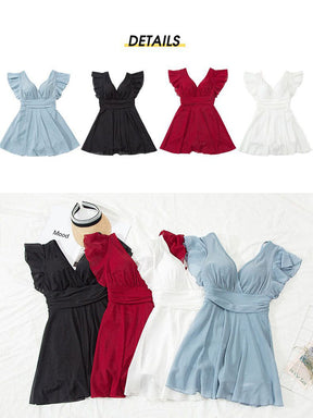 シアーワンピース付きのお洋服感覚で着られるレディース水着