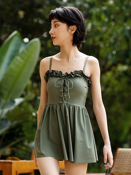 mikomori フリル ワンピース スイムウェア likeyz0349-ruffle-one-piece-