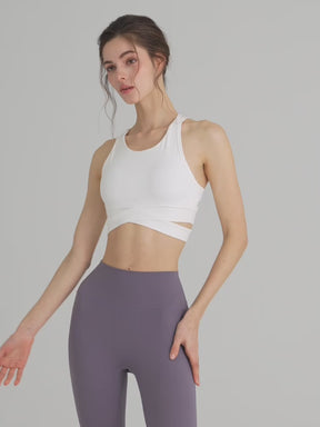 LYCRA®背中開き スポーツブラ ハイサポート
