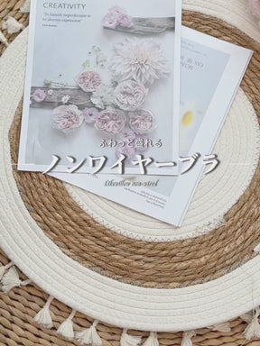 【ノンワイヤー盛れる】花柄総レース盛りブラ＆ショーツ