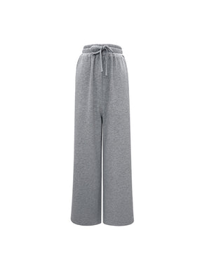 Yomoment レディース スウェットワイドパンツ ゆったり 美脚 リラックス 体型カバー