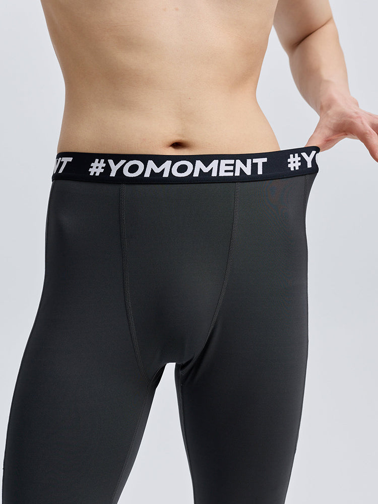 Yomoment メンズ ランニング レギンス トレーニングウェア スポーツタイツ ジム 筋トレ フィットネス 吸汗速乾