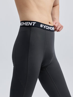 Yomoment メンズ ランニング レギンス トレーニングウェア スポーツタイツ ジム 筋トレ フィットネス 吸汗速乾