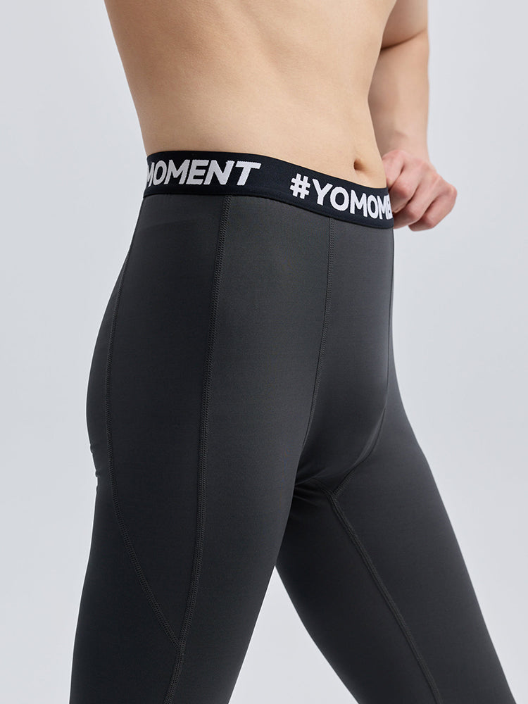 Yomoment メンズ ランニング レギンス トレーニングウェア スポーツタイツ ジム 筋トレ フィットネス 吸汗速乾