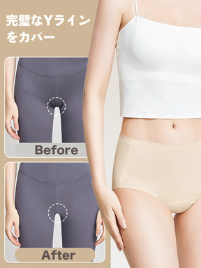Yomoment ヨガレギンス専用ショーツ シームレス クロッチパッド付き レディース ライン響きにくい