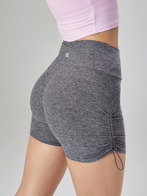 Yomoment ヒップアップ キュロットパンツ サイドシャーリング入り 美脚ショートパンツ 脚長見え 動きやすく 快適