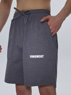 Yomoment ショートパンツ メンズ 4分丈 ポケット付き 軽量 吸汗速乾 快適