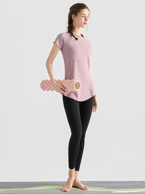 Yomoment ロング丈 レディース 半袖Tシャツ 着痩せ 体型カバー トップス 細見え ヒップカバー