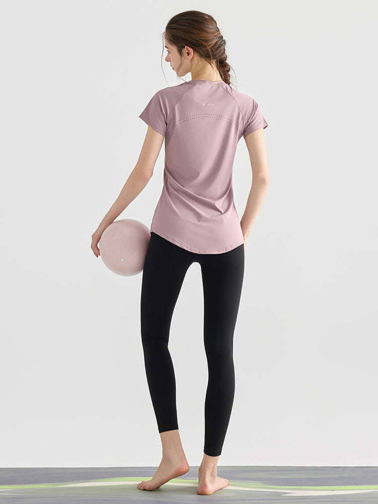 Yomoment ロング丈 レディース 半袖Tシャツ 着痩せ 体型カバー トップス 細見え ヒップカバー