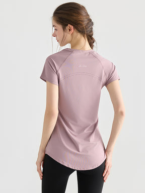 Yomoment ロング丈 レディース 半袖Tシャツ 着痩せ 体型カバー トップス 細見え ヒップカバー