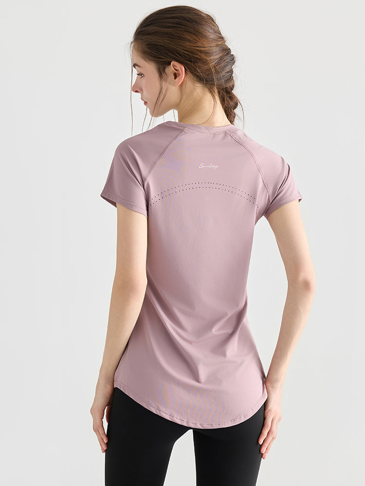 Yomoment ロング丈 レディース 半袖Tシャツ 着痩せ 体型カバー トップス 細見え ヒップカバー