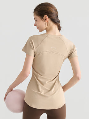 Yomoment ロング丈 レディース 半袖Tシャツ 着痩せ 体型カバー トップス 細見え ヒップカバー