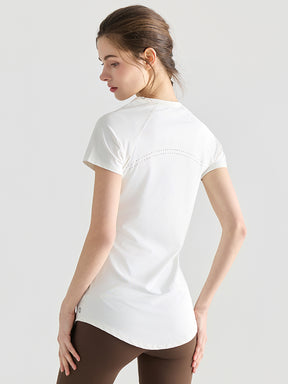 Yomoment ロング丈 レディース 半袖Tシャツ 着痩せ 体型カバー トップス 細見え ヒップカバー