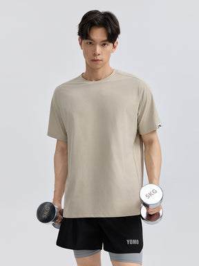 Yomoment 半袖Tシャツ メンズ UV対策 吸汗速乾 ドライ素材 レギュラーフィット フィットネスウェア