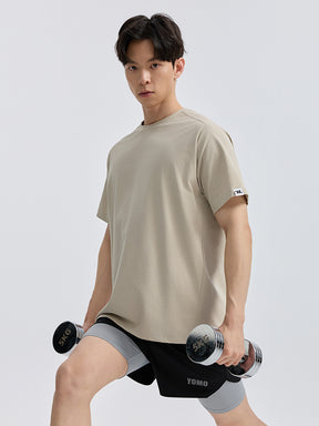 Yomoment 半袖Tシャツ メンズ UV対策 吸汗速乾 ドライ素材 レギュラーフィット フィットネスウェア