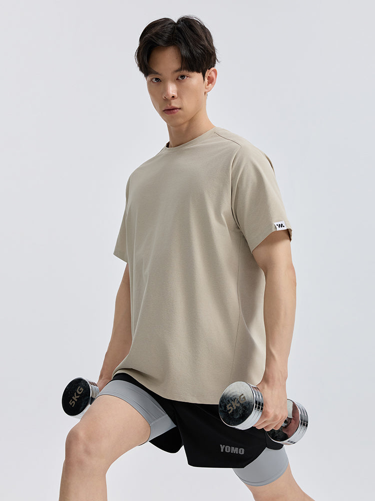 Yomoment 半袖Tシャツ メンズ UV対策 吸汗速乾 ドライ素材 レギュラーフィット フィットネスウェア