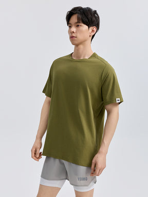 Yomoment 半袖Tシャツ メンズ UV対策 吸汗速乾 ドライ素材 レギュラーフィット フィットネスウェア
