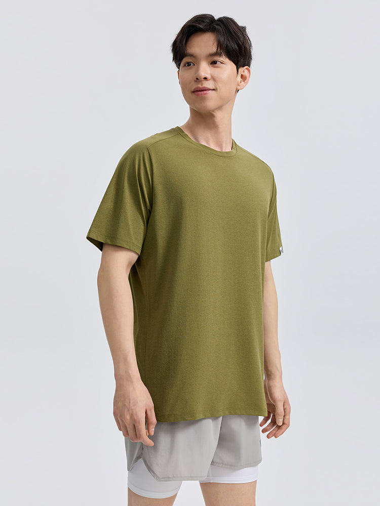 Yomoment 半袖Tシャツ メンズ UV対策 吸汗速乾 ドライ素材 レギュラーフィット フィットネスウェア