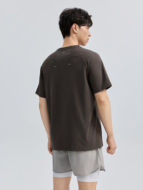 Yomoment 半袖Tシャツ メンズ UV対策 吸汗速乾 ドライ素材 レギュラーフィット フィットネスウェア