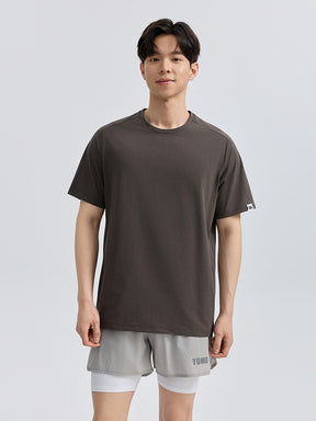 Yomoment 半袖Tシャツ メンズ UV対策 吸汗速乾 ドライ素材 レギュラーフィット フィットネスウェア