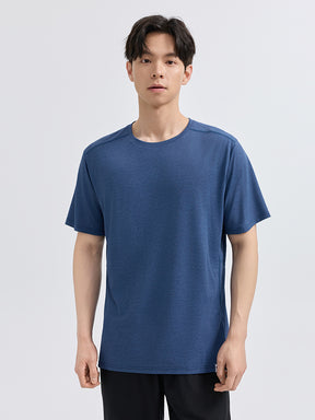 Yomoment 半袖Tシャツ メンズ 吸湿速乾 ドライ素材 クルーネック スポーツウェア