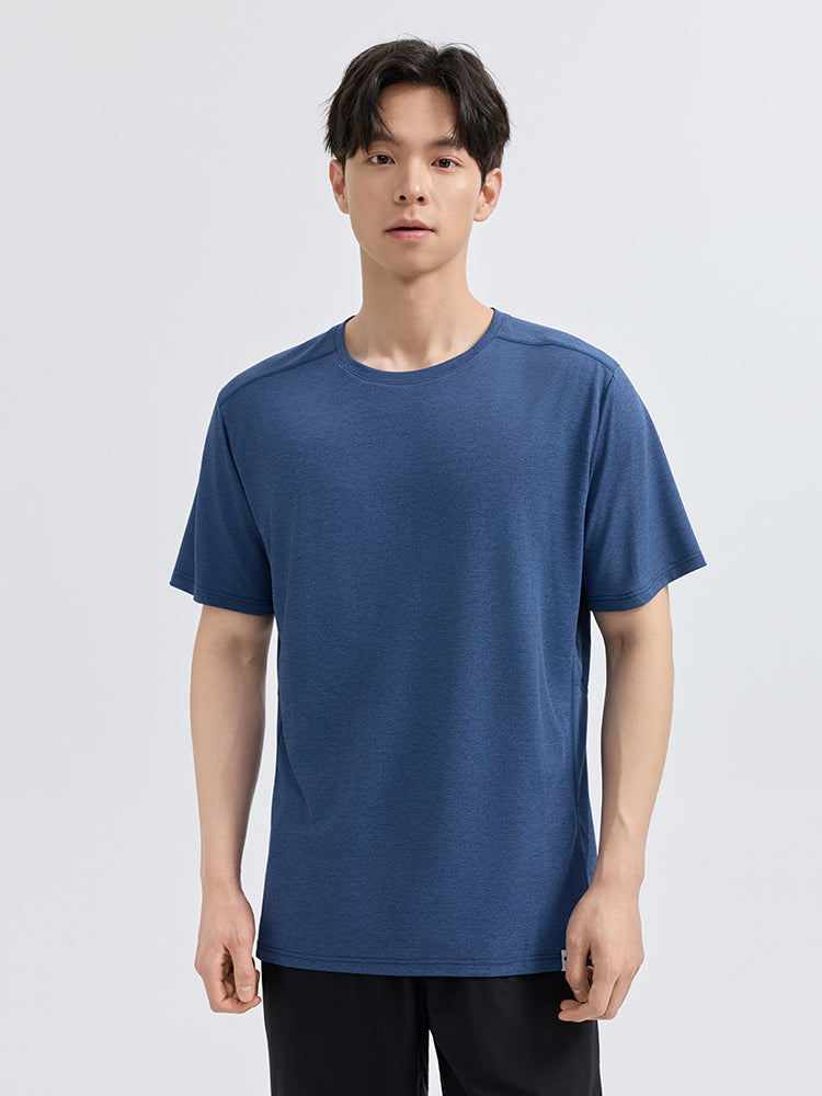 Yomoment 半袖Tシャツ メンズ 吸湿速乾 ドライ素材 クルーネック スポーツウェア