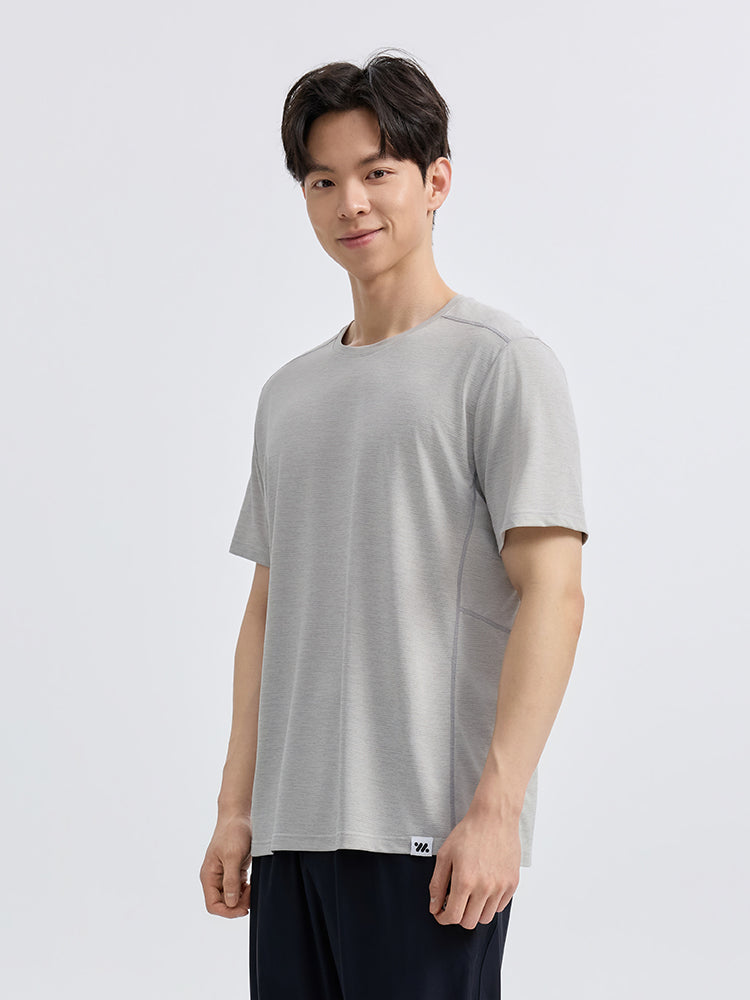 Yomoment 半袖Tシャツ メンズ 吸湿速乾 ドライ素材 クルーネック スポーツウェア
