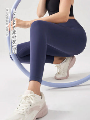 Yomoment レディース ハイウエスト LYCRA®素材 ヒップアップ ヨガレギンス 高伸縮