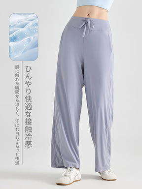 紐付き 冷感カジュアルパンツ