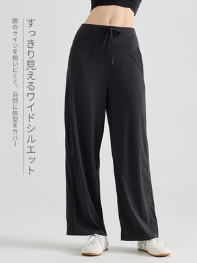 紐付き 冷感カジュアルパンツ